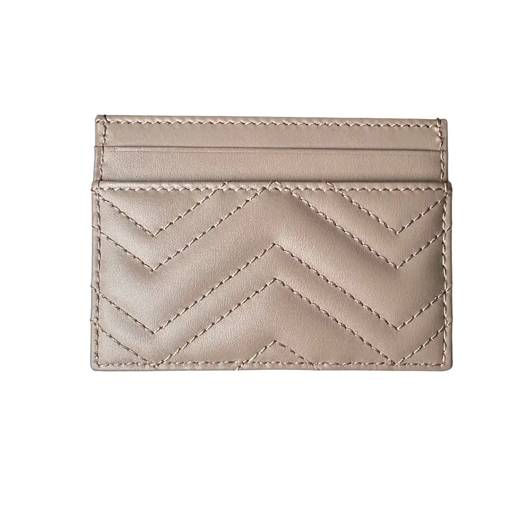 Gucci GG Marmont Kalbsleder Kartenetui Cardholder  poudre / neu Gucci