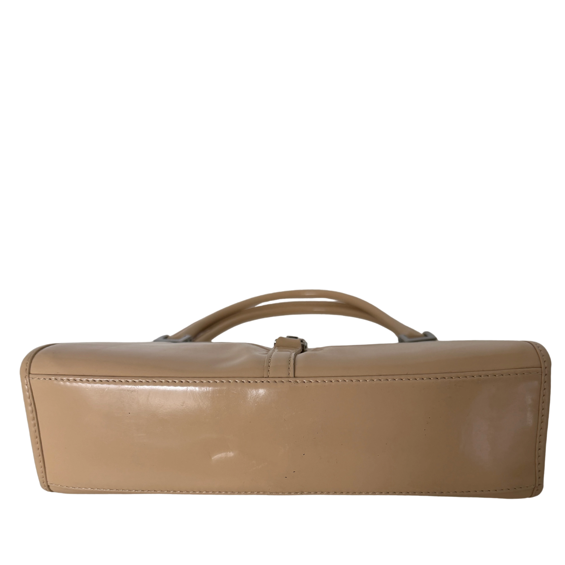 Gucci Jackie Schultertasche Lackleder beige / sehr gut Gucci