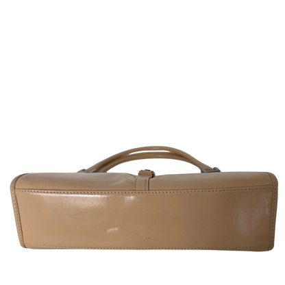 Gucci Jackie Schultertasche Lackleder beige / sehr gut Gucci