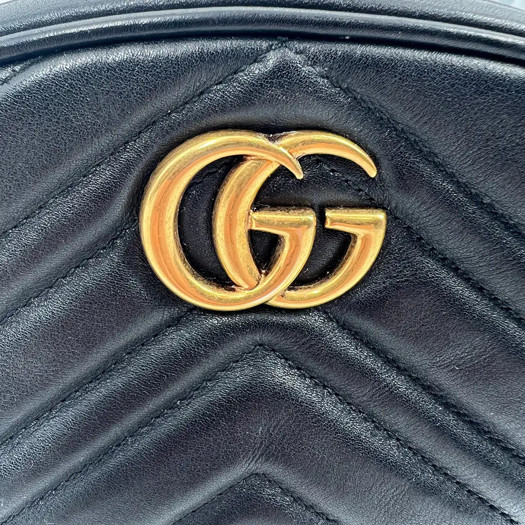 Gucci GG Marmont Gürteltasche Bag Belt schwarz Leder / sehr gut Gucci