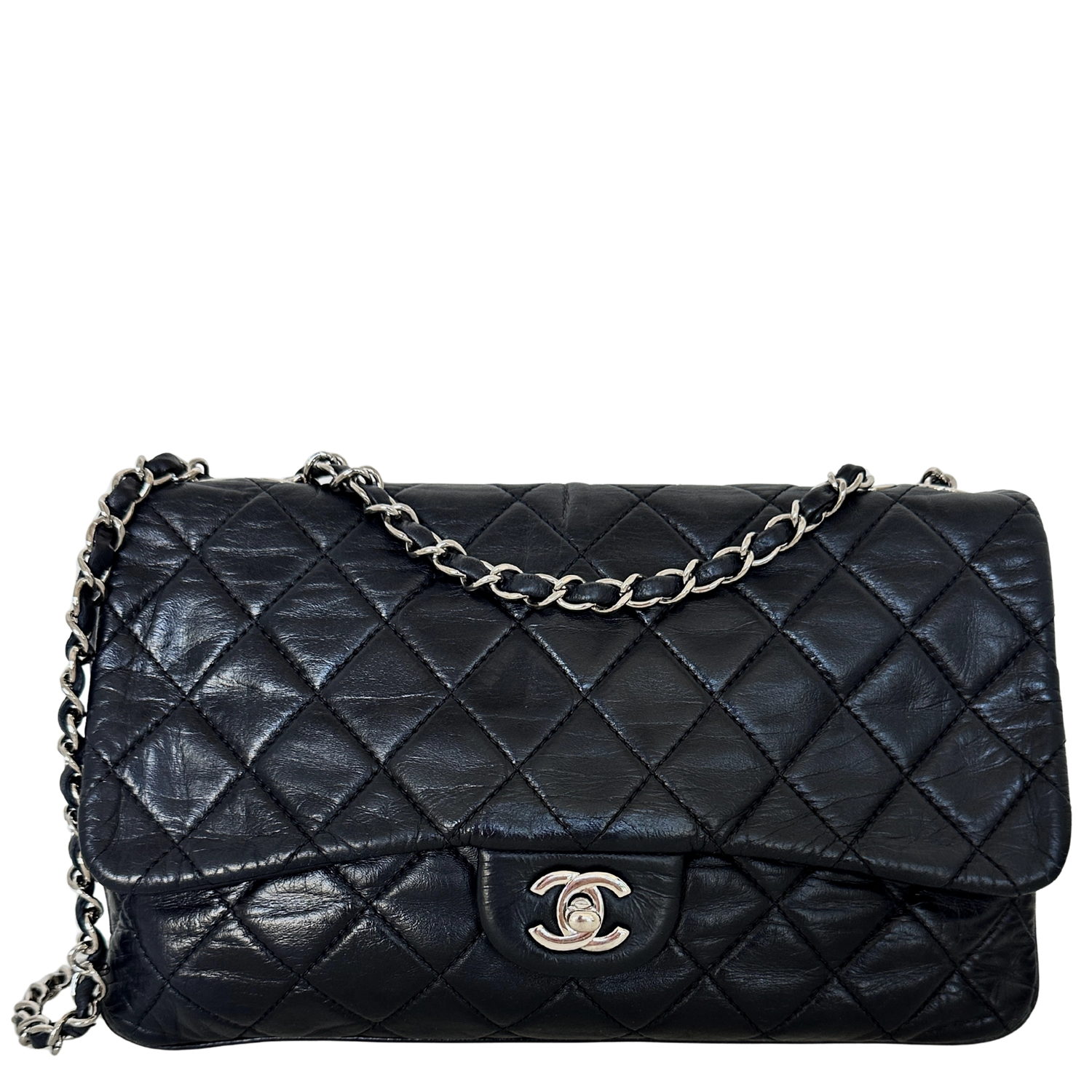 Chanel Timeless Accordion Flap Bag Lammleder / sehr gut Chanel