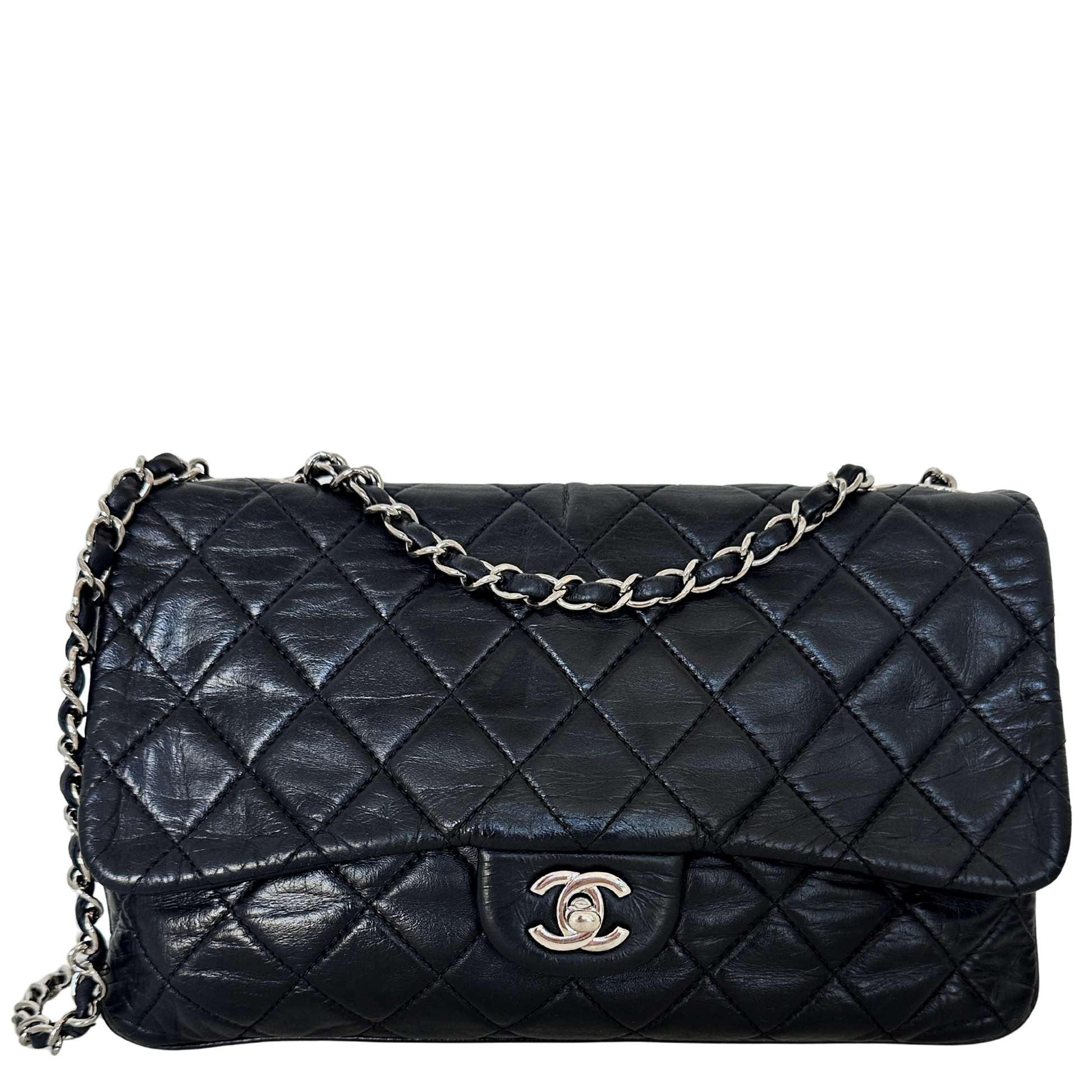 Chanel Timeless Accordion Flap Bag Lammleder / sehr gut Chanel