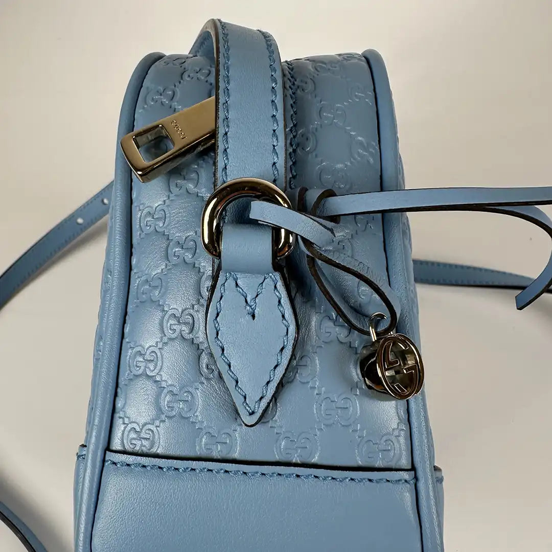 Gucci Microguccissima Camerabag hellblau / sehr gut Gucci