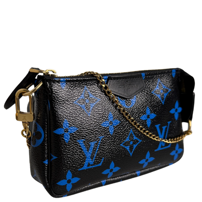 Louis Vuitton Monogram Mini Pochette Accessories schwarz blau / neuwertig Louis Vuitton
