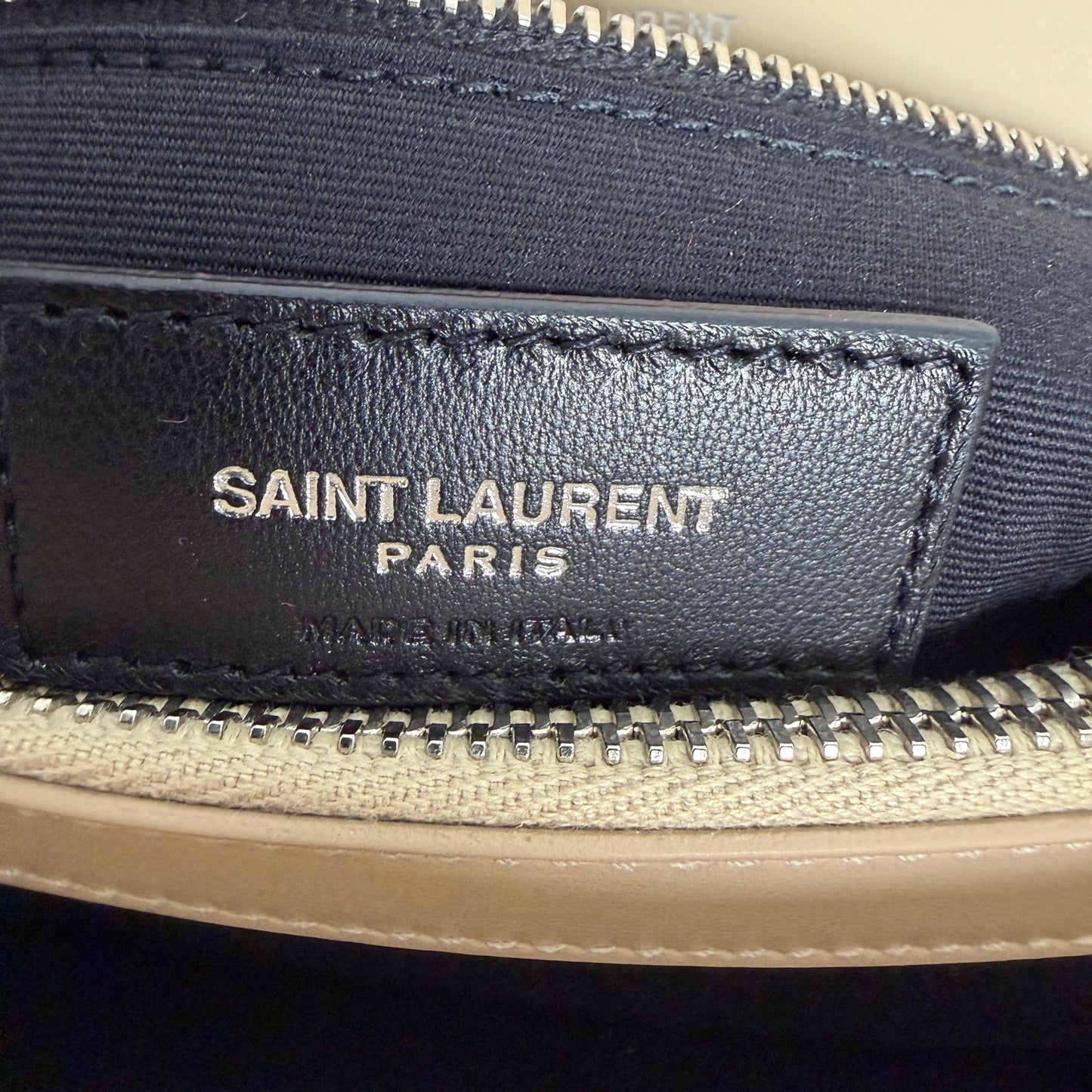 Saint Laurent YSL LouLou Medium Leder beige silber Hardware / sehr gut Saint Laurent