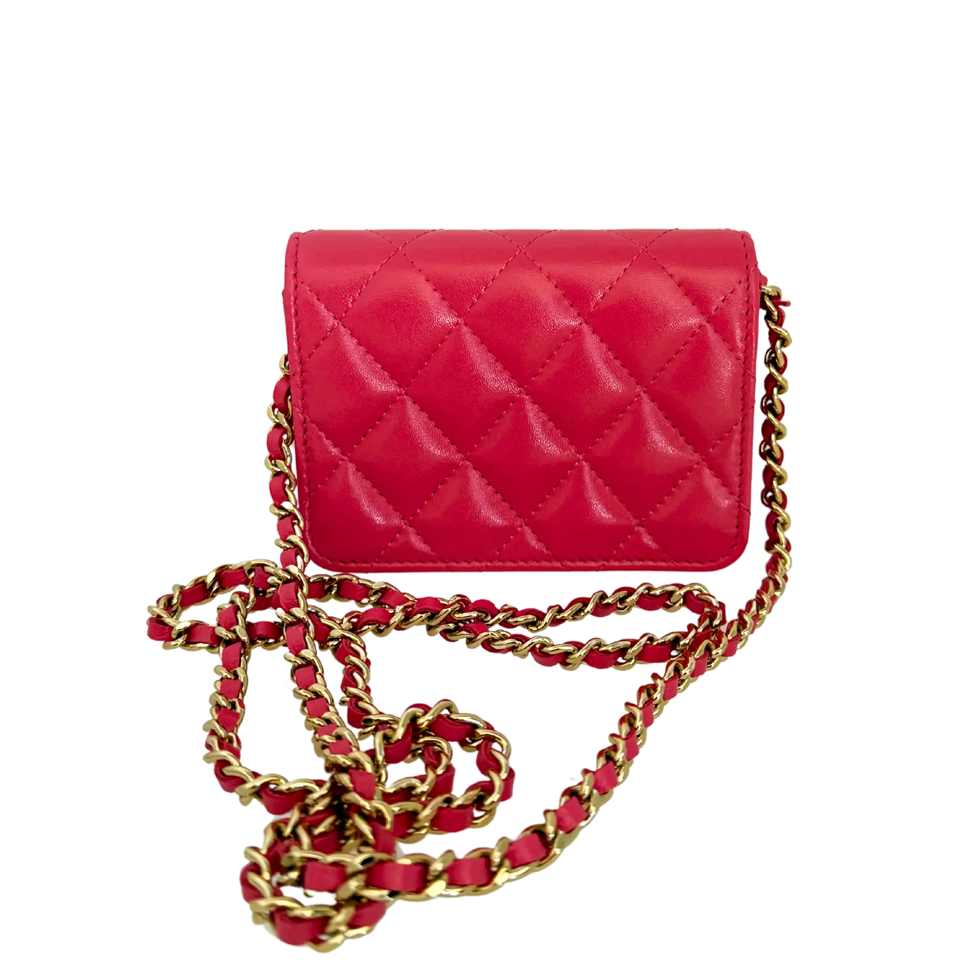 Chanel Mini Wallet on Chain rosa apricot selten / ungetragen Chanel