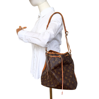Louis Vuitton Petit Sac Noé Monogram Canvas Braun / akzeptabel Louis Vuitton