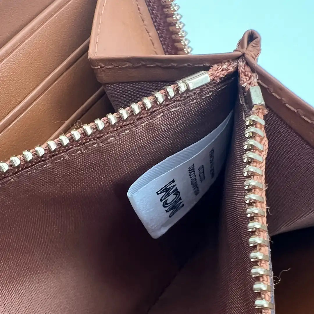 MCM Zipped Wallet groß Visetos Cognac Unisex Geldbörse / neuwertig MCM