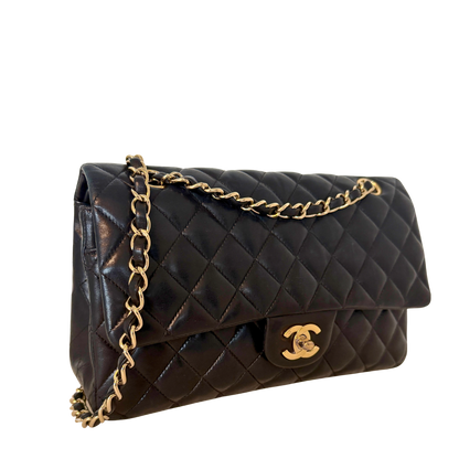 Chanel Vintage Timeless Double Flap Bag Medium schwarz / sehr gut Chanel