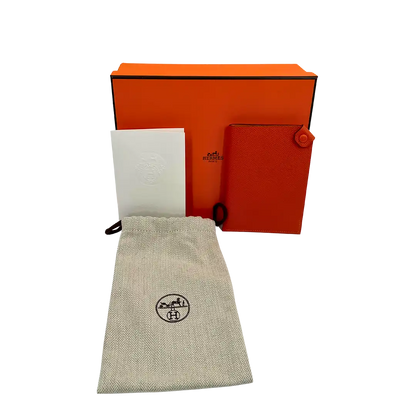 Hermés Pass-Etui Tarmac Dot PM Passhülle Orange Fullset / neu Hermès