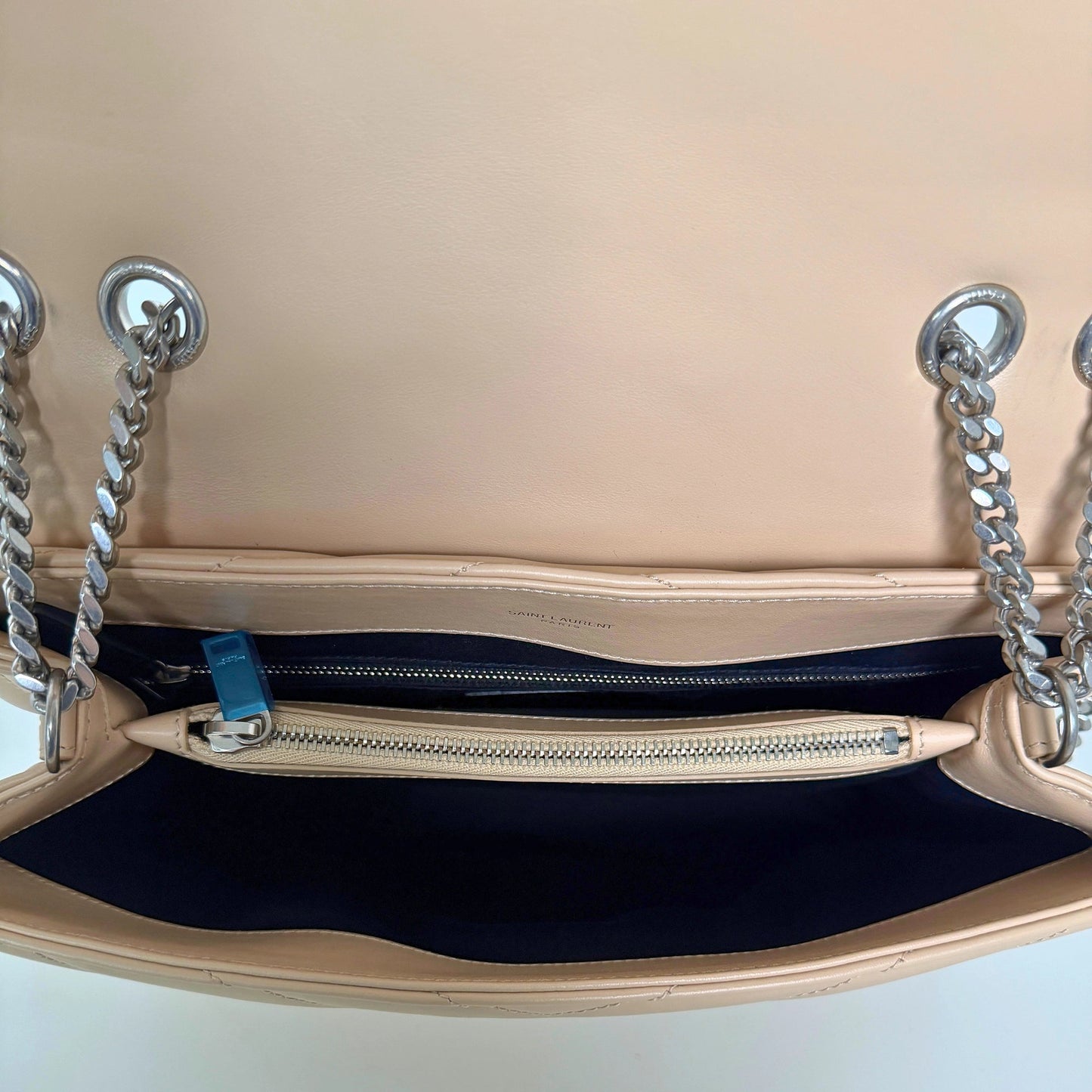 Saint Laurent YSL LouLou Medium Leder beige silber Hardware / sehr gut Saint Laurent