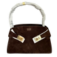 Ferragamo Hug mittelgroße Tote aus Veloursleder braun / ungetragen Salvatore Ferragamo