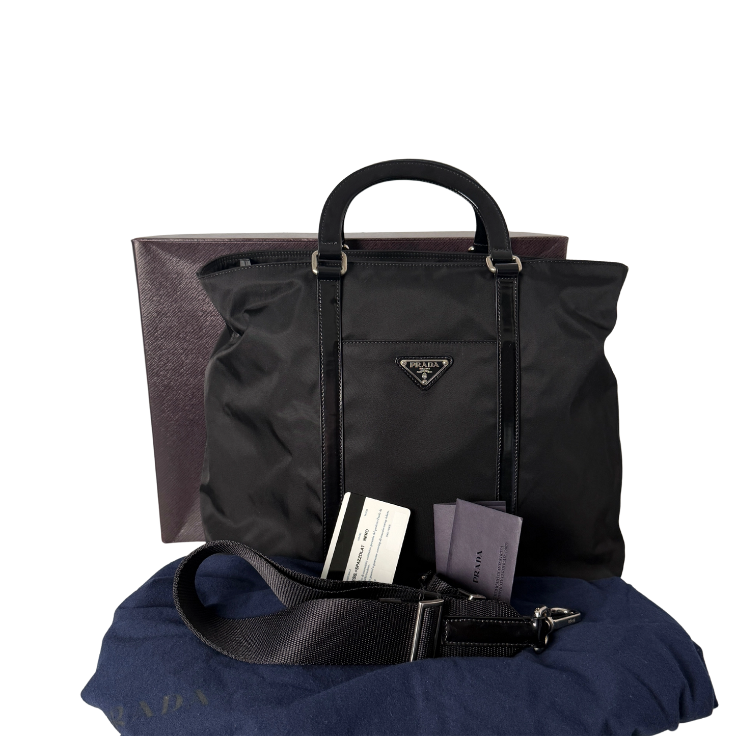 Prada Tessuto Satchel 2 Wege Tasche Nylon / sehr gut Prada