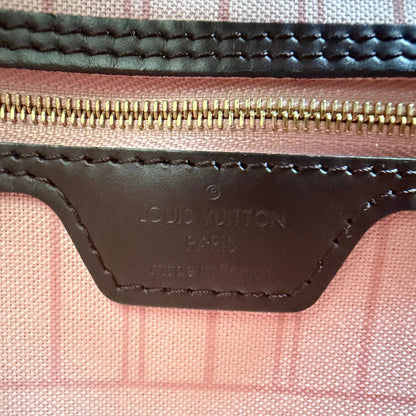 Louis Vuitton Neverfull MM Damier Ebene Rose Ballerine / sehr gut Louis Vuitton
