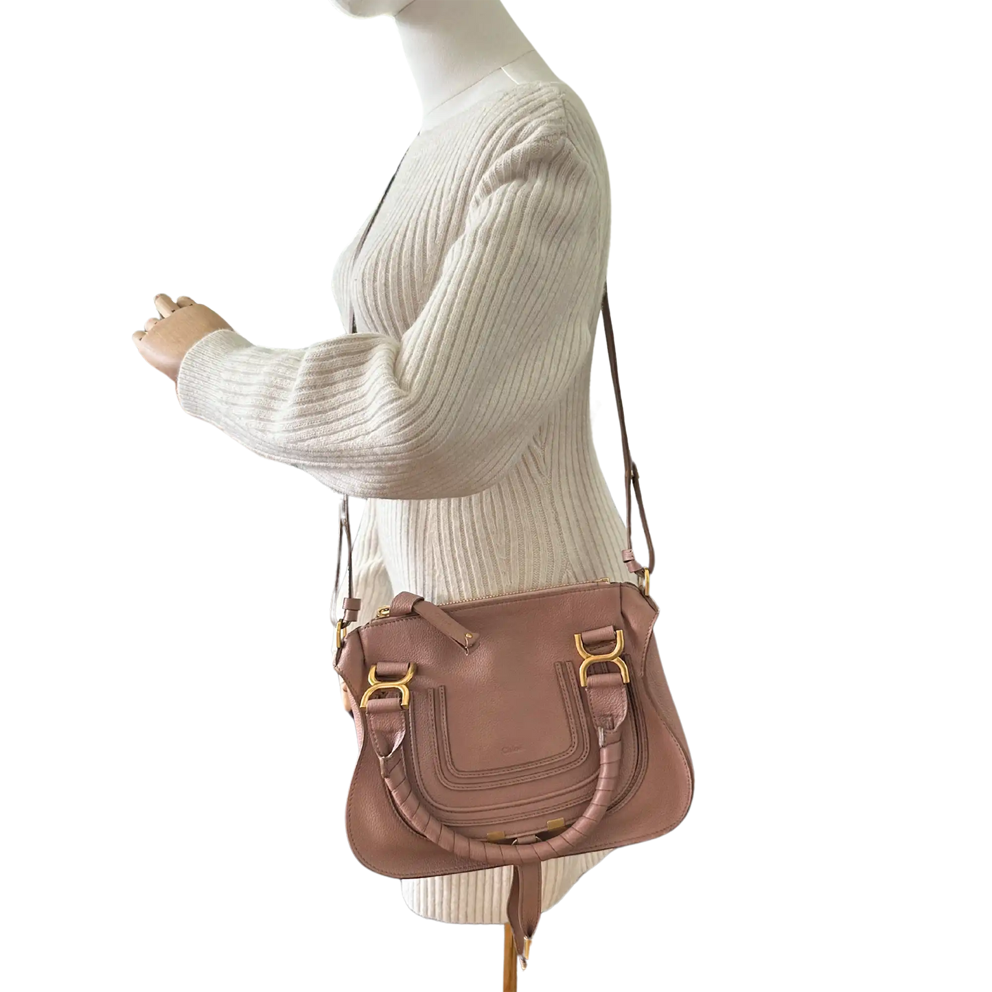 Chloé Marcie Small Handtasche Woodrose Leder / neuwertig Chloé