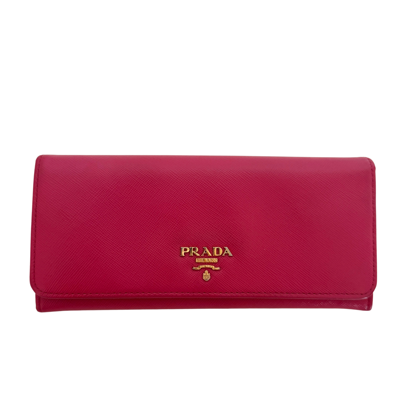 Prada lange Geldbörse aus Saffiano Leder Pink / gut Prada