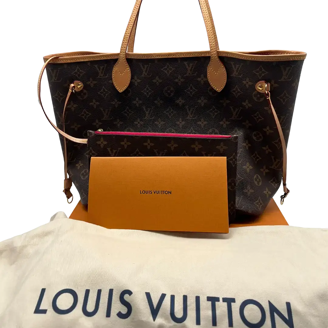 Louis Vuitton Neverfull MM Pivoine Monogram Canvas M41178 / gut Louis Vuitton