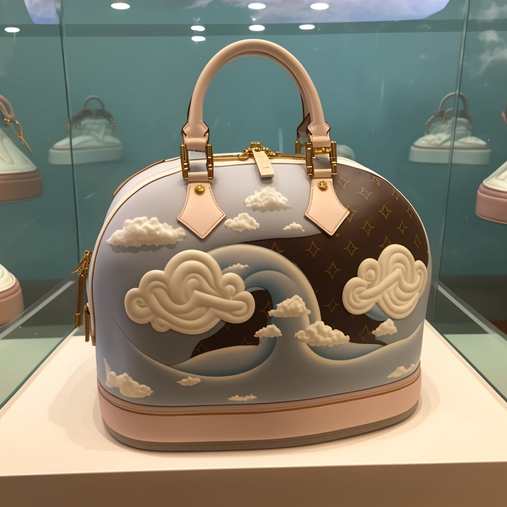Louis Vuitton Handtasche neu in einer Vitrine