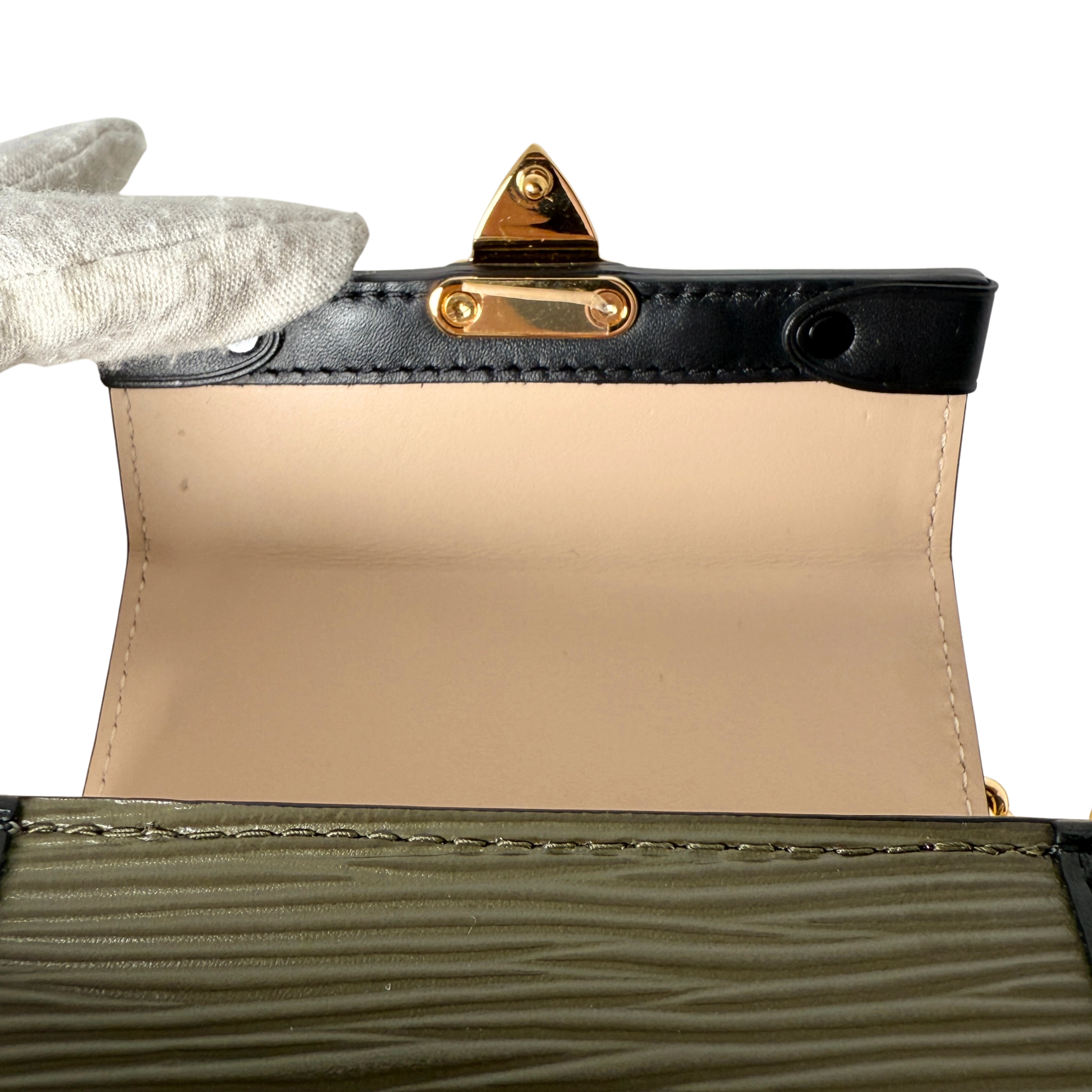 Louis Vuitton Petite Malle Handtasche Epi-Leder Olivgrün / sehr gut Louis Vuitton