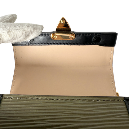 Louis Vuitton Petite Malle Handtasche Epi-Leder Olivgrün / sehr gut Louis Vuitton