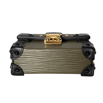 Louis Vuitton Petite Malle Handtasche Epi-Leder Olivgrün / sehr gut Louis Vuitton