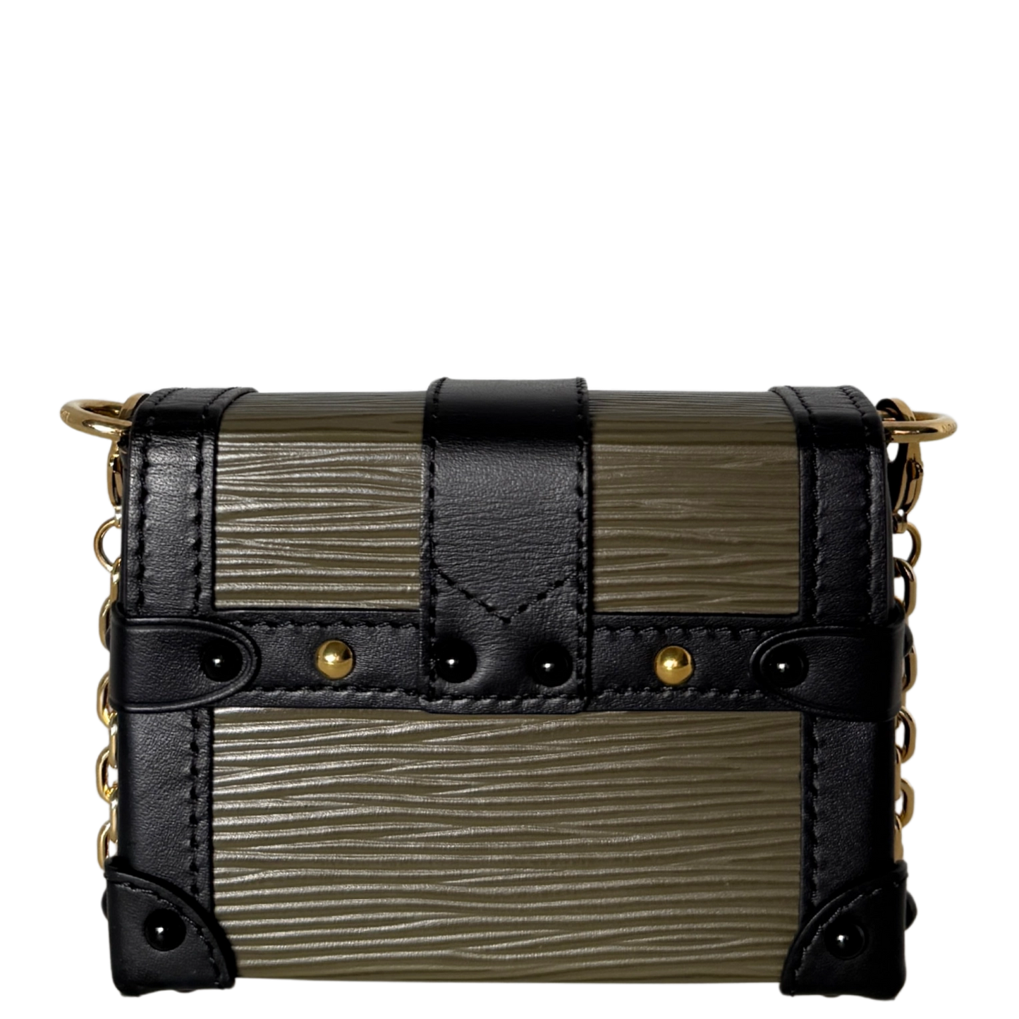 Louis Vuitton Petite Malle Handtasche Epi-Leder Olivgrün / sehr gut Louis Vuitton