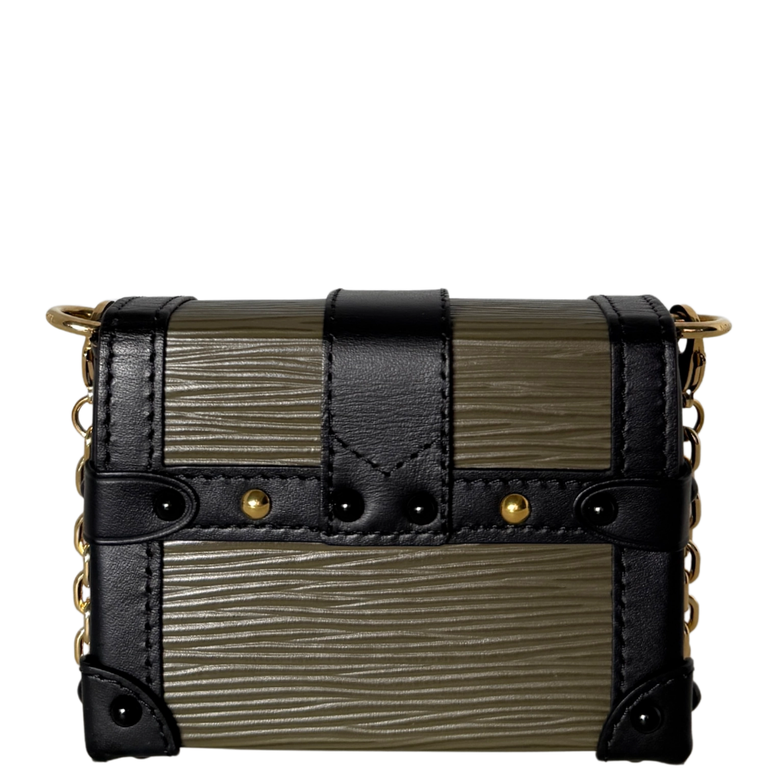 Louis Vuitton Petite Malle Handtasche Epi-Leder Olivgrün / sehr gut Louis Vuitton