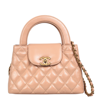 Chanel Kelly Mini Nano Shopper Handtasche Beige Fullset / neuwertig