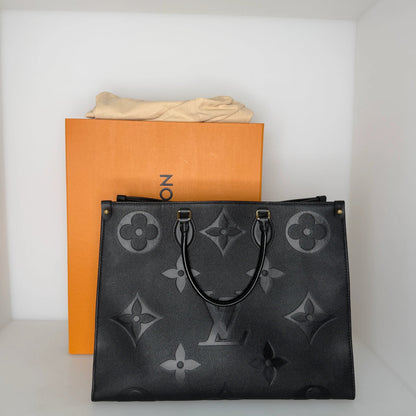 Louis Vuitton OnTheGo GM Monogram Empreinte Schwarz Gold Louis Vuitton
