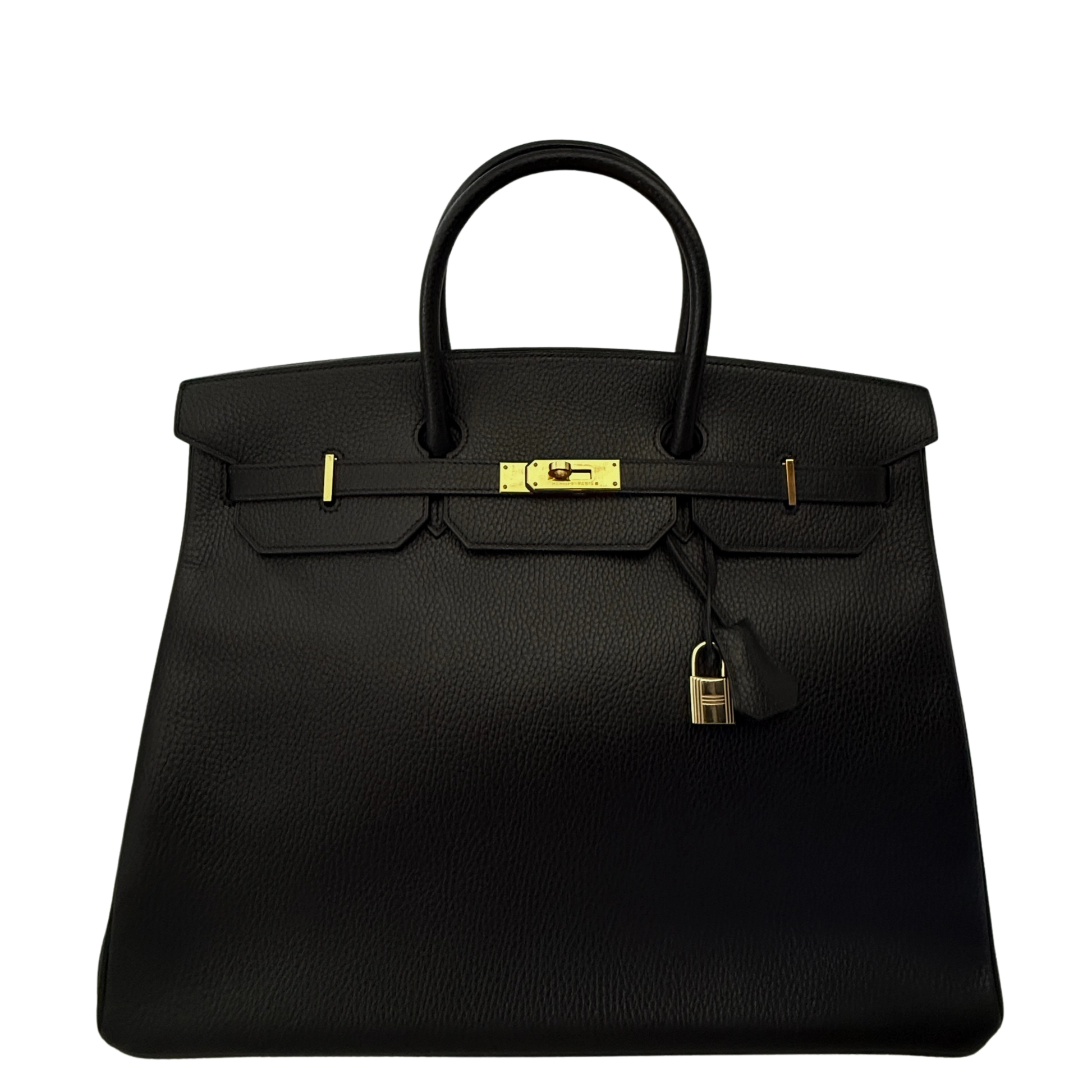 Hermès Birkin Bag 40 Clemence Leder Schwarz Gold Hardware 1998 / sehr gut Hermès