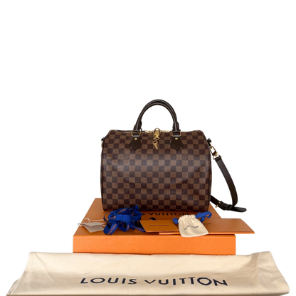 Louis Vuitton Speedy 30 Bandoulière Damier Ebene N40590 Braun Fullset / neuwertig Louis Vuitton