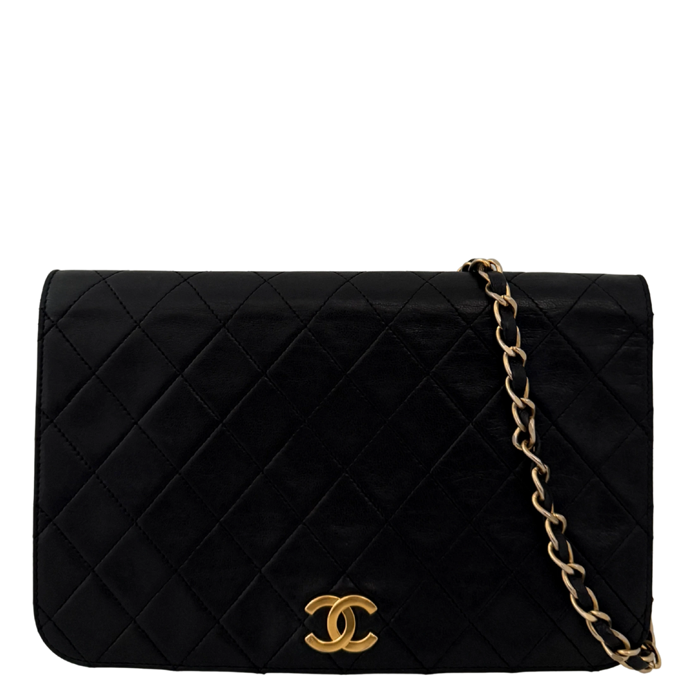 Chanel Timeless Wallet on Chain WOC Lammleder Schwarz / gut Chanel