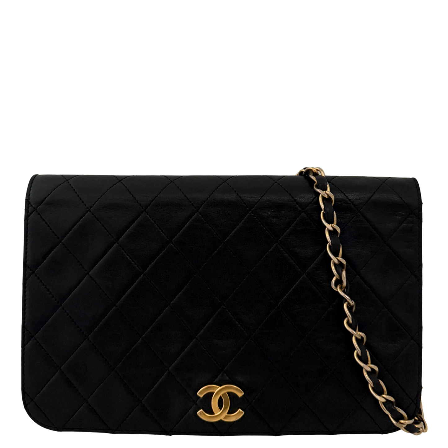 Chanel Timeless Wallet on Chain WOC Lammleder Schwarz / gut Chanel