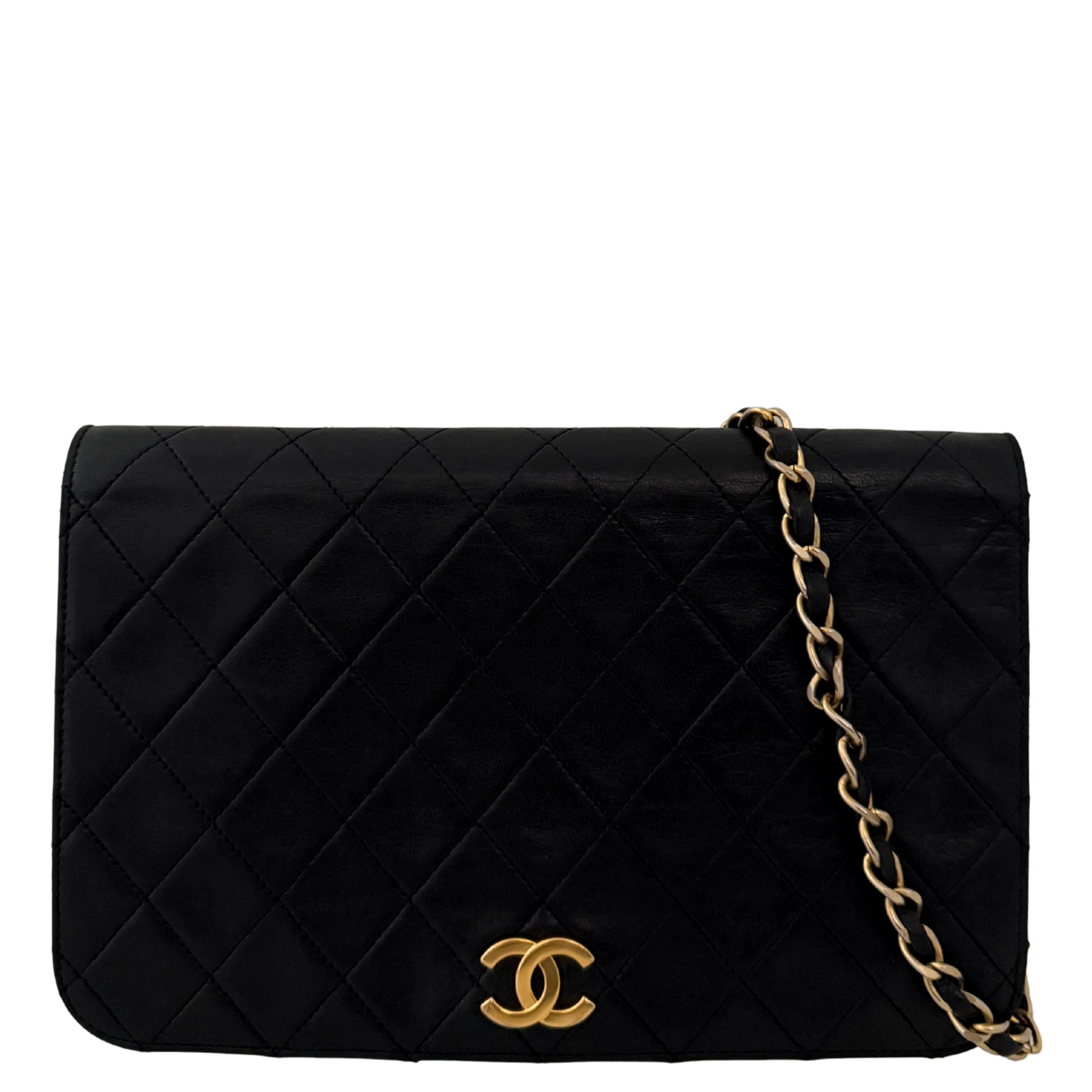 Chanel Timeless Wallet on Chain WOC Lammleder Schwarz / gut Chanel