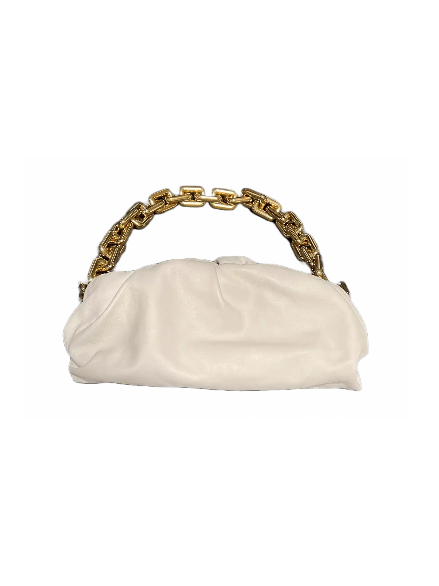 Bottega Veneta Chain Pouch Leder Beige / sehr gut Echtheitscheck