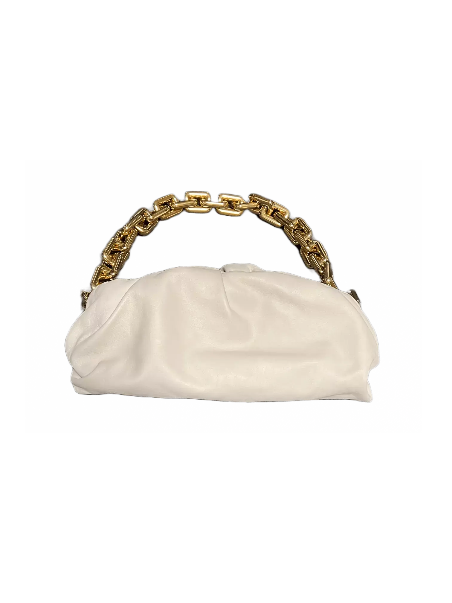 Bottega Veneta Chain Pouch Leder Beige / sehr gut Echtheitscheck