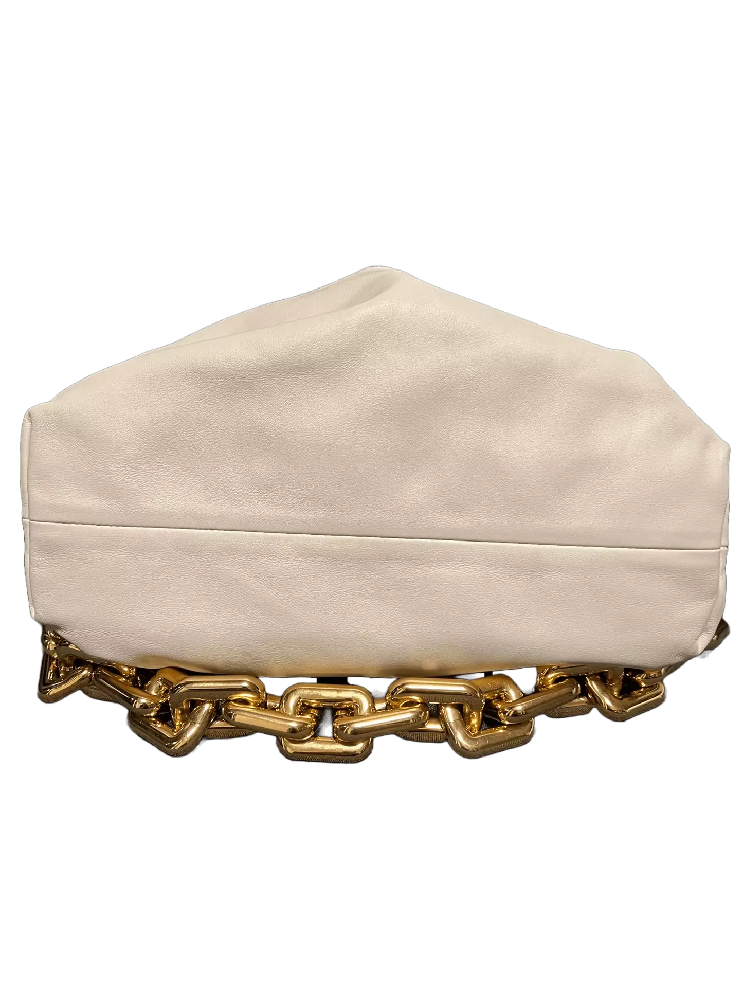 Bottega Veneta Chain Pouch Leder Beige / sehr gut Echtheitscheck